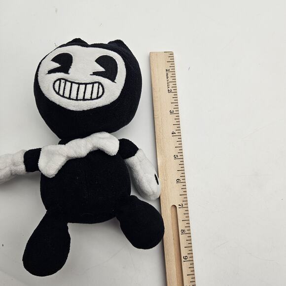 Bendy and the Ink Machine Bendy Plush Stuffed Toy Black White Smiling Doll Gift - Picture 7 of 7